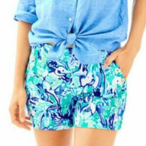 Lilly Pulitzer Marina Knit Shorts in Tropical Turq
